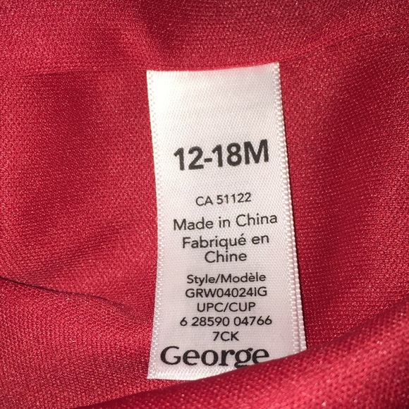 Infant Baby Girls George Holiday Christmas Formal Party Dress Size 12-18… - Picture 12 of 14